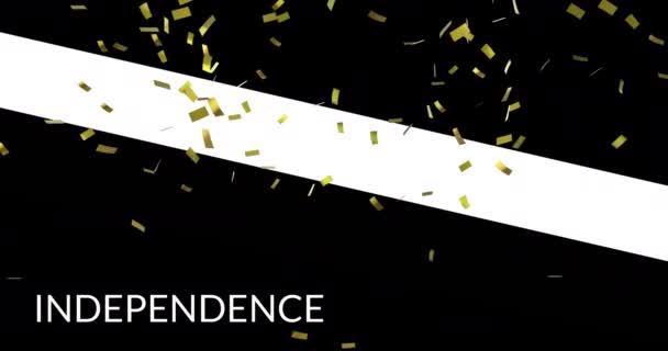 白の線にブルネイ独立テキストのアニメーション 政治やお祝いの概念をデジタルで — ストック動画