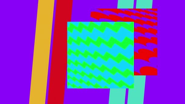 Animazione Molteplici Forme Movimento Colorate Sfondo Blu Astratto Concetto Sfondo — Video Stock