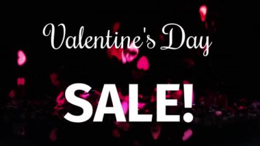 Animation of valentine's day sale text over pink hearts. valentines day sales and shopping concept digitally generated video.