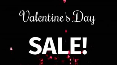 Animation of valentine's day sale text over pink hearts. valentines day sales and shopping concept digitally generated video.