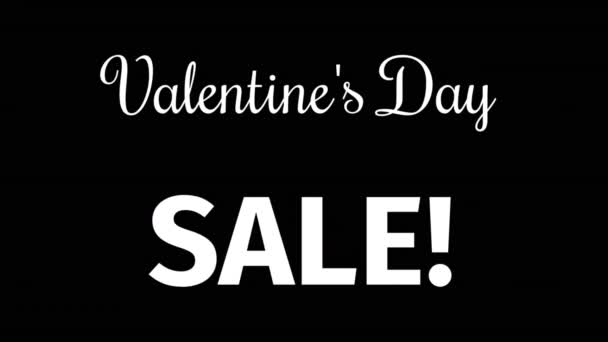 Animation Valentine Day Sale Text Orange Hearts Valentines Day Sales — Vídeo de Stock