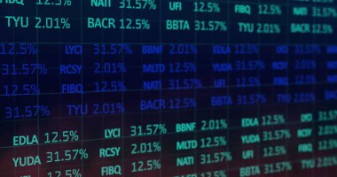Image of digital interface circles data loading and financial data processing. global connections, digital interface and data processing concept digitally generated image.