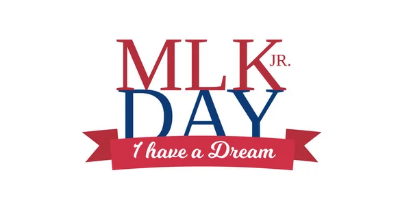 Image Happy Martin Luther King Day Text White Background Martin — Stok Foto