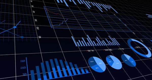 Image Statistics Financial Data Processing Grid Global Business Finances Data — 스톡 사진
