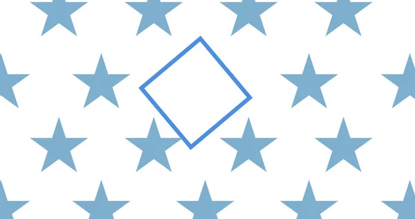 Immagine Digitale Più Stelle Blu Sfondo Bianco Modello Indipendenza Americana — Foto Stock
