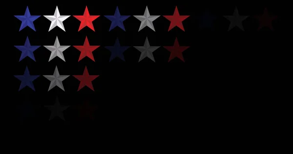 Εικόνα Από Λευκά Μπλε Και Κόκκινα Αστέρια Της Αμερικανικής Σημαίας — Φωτογραφία Αρχείου