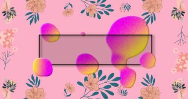 Animation of flash sale text over pink stain and flowers on pink background. retail and shopping concept digitally generated video.