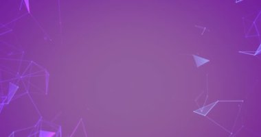 Mor arkaplandaki pleksus bağlantılarının animasyonu. Bilim, araştırma ve bağlantılar konsepti dijital olarak oluşturulmuş video.