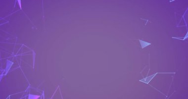 Mor arkaplandaki pleksus bağlantılarının animasyonu. Bilim, araştırma ve bağlantılar konsepti dijital olarak oluşturulmuş video.