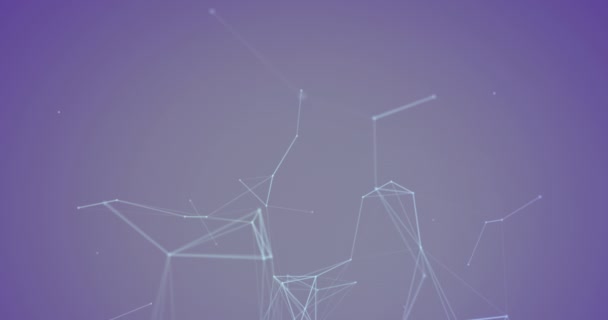 Digital Animation Network Connections Floating Blue Gradient Background Networking Technology — Vídeo de stock