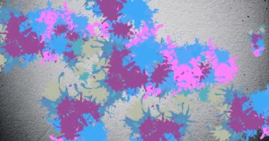 Animation of multiple colorful stains on white background. hobby and lifestyle concept digitally generated video.