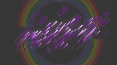 Aşk ve gururun animasyonu siyah arkaplandan üstündür. lgbtq gurur ve eşitlik kutlaması konsepti dijital olarak oluşturulmuş video.