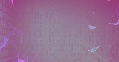 Animation of networks of plexus connections on purple background. global science and connections concept digitally generated video.