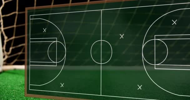 Animation Sports Pitch Game Play Diagram Football Goal Football Pitch — Wideo stockowe