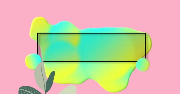 Animation Flash Sale Text Frame Glowing Blob Plant Pink Background — Vídeo de Stock