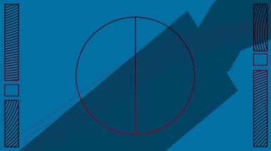 Animation of moving geometrical shapes over blue background. color, movement and energy background concept, digitally generated video.