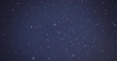 Mavi arka planda hareket eden beyaz noktaların canlandırması. yaratıcı ay kutlama konsepti dijital olarak oluşturulmuş video.