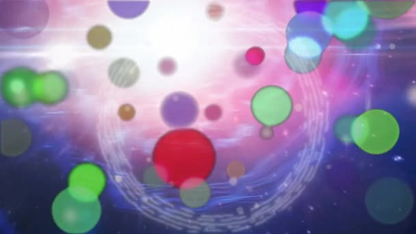 Animation Signe Étoile Virgo Sur Des Cercles Des Taches Lumière — Video