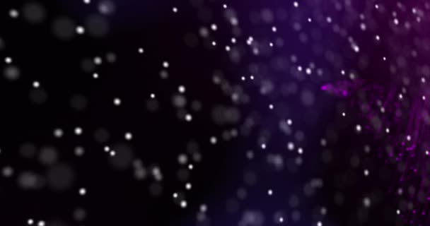 Animație Fir Adn Filare Trasee Lumină Violet Fundal Negru Știință — Videoclip de stoc