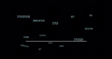 Siyah arkaplanda değişen sayılar üzerinde yüzen simge gibi sosyal medyanın canlandırması.