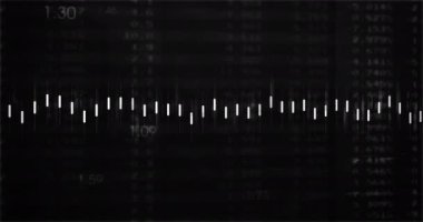 Siyah arkaplan üzerindeki beyaz çizgilerin animasyonu. küresel iş, finans, bağlantılar ve dijital arayüz konsepti dijital olarak oluşturulmuş video.