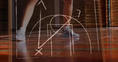 Oyunun çiziminin kadın basketbolcu üzerinden çizilmesi. Spor ve yarışma konsepti dijital olarak oluşturulmuş video.