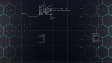 Siyah arkaplan üzerinde DNA iplikçikleri ve veri işleme animasyonu. küresel bilim, tıp ve veri işleme kavramı dijital olarak oluşturulmuş video.