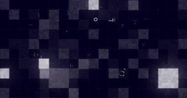 Siyah arka planda asma kilit ve bilgisayar devre kartı animasyonu. küresel iş, finans ve dijital arayüz kavramı dijital olarak oluşturulmuş video.