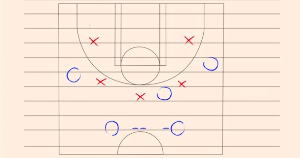 Animação Desenho Plano Jogo Sobre Fundo Branco Conceito Esportes Competição — Vídeo de Stock