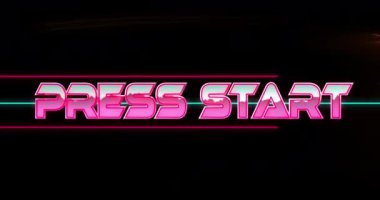 Basın başlangıç metninin siyah arkaplandaki canlandırması. Sosyal medya ve iletişim arayüzü kavramı dijital olarak oluşturulmuş video.