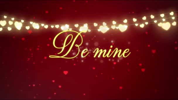 Animation Mon Texte Sur Les Cœurs Saint Valentin Concept Célébration — Video