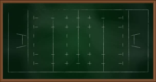 Animação Desenho Plano Jogo Sobre Fundo Verde Conceito Esportes Competição — Vídeo de Stock