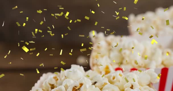 Animazione Buone Vibrazioni Solo Testo Scatole Popcorn Giorno Popcorn Concetto — Video Stock