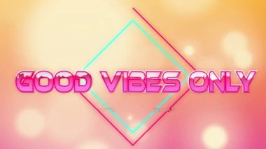 İyi titreşimlerin animasyonu sadece pembe arka plandaki ışık noktaları üzerinden yazılır. Sayısal olarak üretilen metaevren ve sosyal medya kavramı.