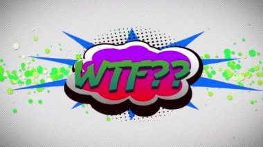 Çizgi roman 5 seçenekleri çizgi roman ses efekti metinleriyle çoklu komik konuşma baloncukları üzerinde metin animasyonu. çizgi roman ve sosyal medya konsepti dijital olarak oluşturulmuş video.