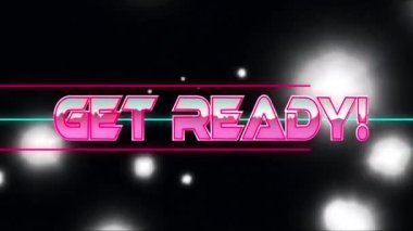 Siyah arkaplandaki ışık noktalarının üzerinden hazır metin animasyonu. Sayısal olarak üretilen metaevren ve sosyal medya kavramı.