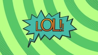 Çizgi roman 5 seçenekleri çizgi roman ses efekti metinleriyle çoklu komik konuşma baloncukları üzerinde metin animasyonu. çizgi roman ve sosyal medya konsepti dijital olarak oluşturulmuş video.