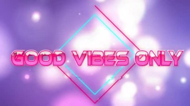 İyi titreşimlerin animasyonu sadece mavi arkaplandaki ışık noktaları üzerinden yazılır. Sayısal olarak üretilen metaevren ve sosyal medya kavramı.