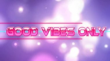 İyi titreşimlerin animasyonu sadece mavi arkaplandaki ışık noktaları üzerinden yazılır. Sayısal olarak üretilen metaevren ve sosyal medya kavramı.