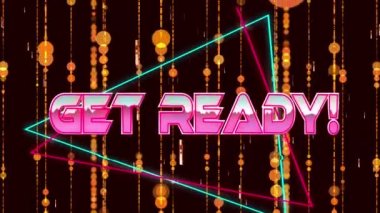 Sarı izler ve siyah arka plandaki noktalar üzerinden hazır metin animasyonu. Sayısal olarak üretilen metaevren ve sosyal medya kavramı.