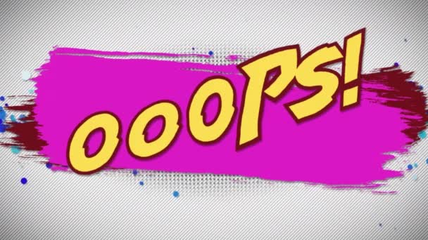 Animación Cómic Opciones Texto Sobre Múltiples Burbujas Voz Cómica Con — Vídeo de stock