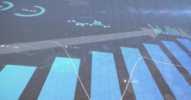 Okul defterindeki matematik denklemleri üzerinden finansal verilerin animasyonu. öğrenme ve matematik eğitim kavramı dijital olarak oluşturulmuş video.