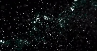 DNA yapısının dönüşünün dijital animasyonu ve siyah arkaplana karşı dijital dalga. tıbbi araştırma ve bilim teknolojisi kavramı