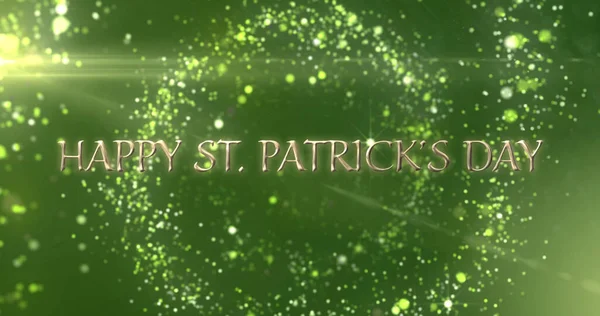 Image Des Mots Happy Patricks Day Écrit Lettres Des Taches — Photo