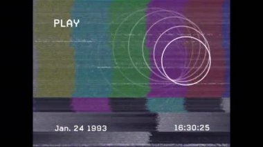 Beyaz daireler üzerindeki parazitin animasyonu. Parazit, teknoloji ve dijital arayüz konsepti dijital olarak oluşturulmuş video.