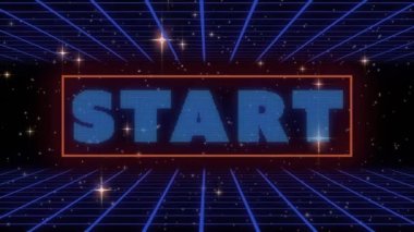 Başlangıç metninin siyah arkaplandaki yıldızlar üzerinden canlandırılması. Retro iletişim, metaevren ve video oyunu konsepti dijital olarak oluşturuldu.