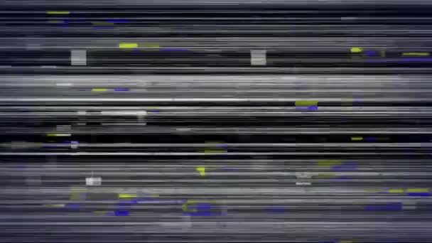 黑色背景上的干扰动画 技术和数字接口概念数字生成的视频 — 图库视频影像
