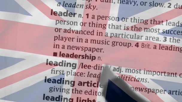 Κινούμενο Σχέδιο Κυκλικής Λέξης Κείμενο Πάνω Από Σημαία Του Ηνωμένου — Αρχείο Βίντεο