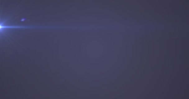 Animace Zářícího Modrého Světla Nad Skvrnami Světla Purpurovém Pozadí Koncepce — Stock video