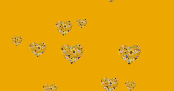 Obraz Serca Kwiat Poruszający Się Hipnotycznym Ruchu Miejsca Kopiowania Pomarańczowym — Zdjęcie stockowe
